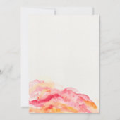 Het is een Girl Pink Waterverf Baby shower-uitnodi Kaart (Achterkant)