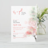 Het is een Girl Spring Baby shower Kaart (Staand voorkant)