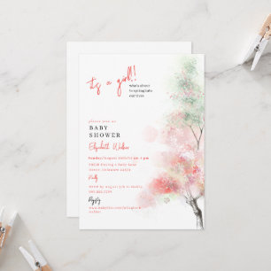 Het is een Girl Spring Baby shower Kaart