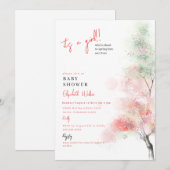 Het is een Girl Spring Baby shower Kaart (Voorkant / Achterkant)