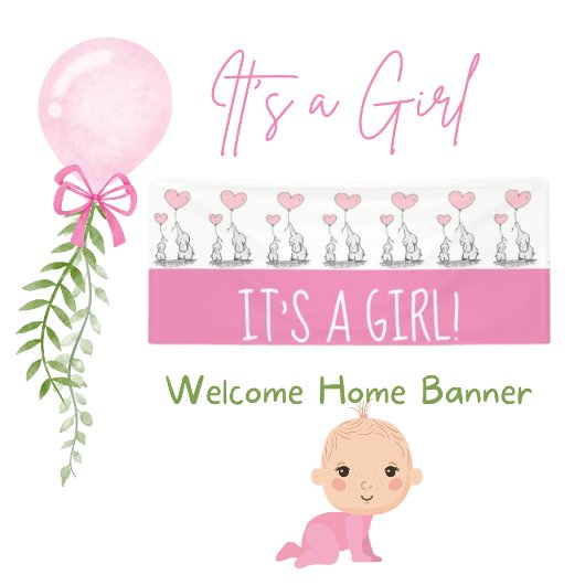 Het is een Girl Welcome Home Banner
