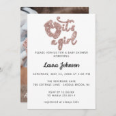 Het is een Glitter van het Roos van de Aangepaste  Kaart (Voorkant / Achterkant)