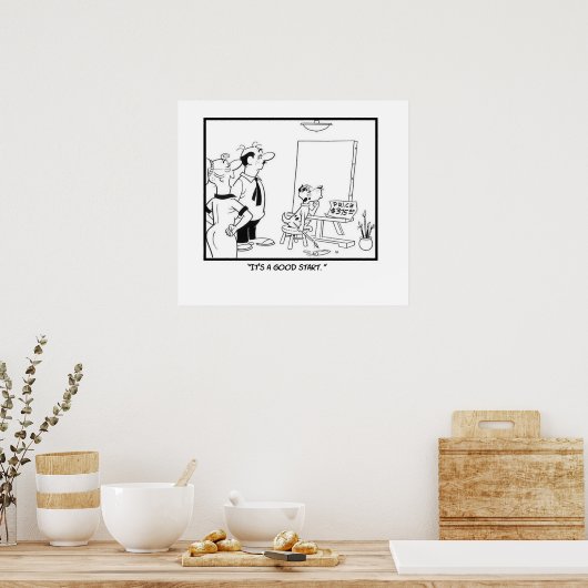 Het is een goed begin poster (Keuken)