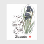 Het is een goed paarse irissticker sticker (Vel)