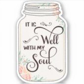 Het is een goed roze florale pot sticker (Voorkant)