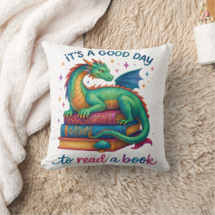 Het is een goede dag om een boek te lezen kussen