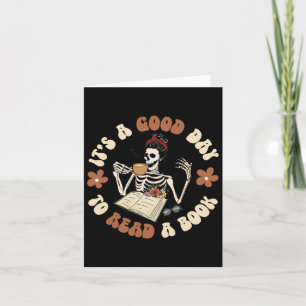 Het is een goede dag om een boek te lezen Skeleton Kaart