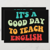 Het is een goede dag om Engels te leren Kaart (Voorkant / Achterkant)