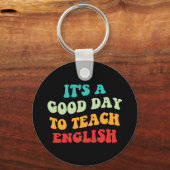 Het is een goede dag om Engels te leren Sleutelhanger (Achterkant)