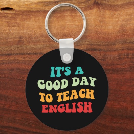 Het is een goede dag om Engels te leren Sleutelhanger (Achterkant)