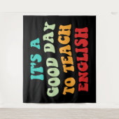 Het is een goede dag om Engels te leren Wandkleed (Voorkant)