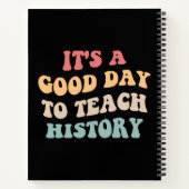 Het is een goede dag om geschiedenis te onderwijze notitieboek (Achterkant)