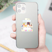 Het is een goede dag om het kleine Sierkussen van  Sticker (Telefoon)