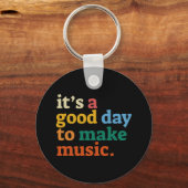 Het is een goede dag om muziek te maken sleutelhanger (Voorkant)