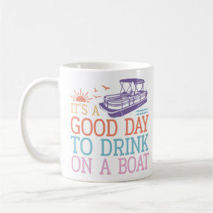 Het is een goede dag om op een boot te Drinken Koffiemok