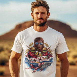 HET IS EEN GOEDE DAG OM OP EEN BOOT TE DRINKEN T-SHIRT
