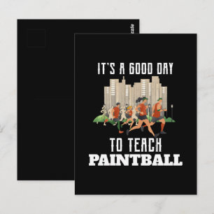 Het Is Een Goede Dag Om Paintball Te Leren Briefkaart