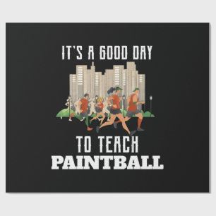Het Is Een Goede Dag Om Paintball Te Leren Cadeaupapier