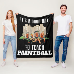 Het Is Een Goede Dag Om Paintball Te Leren Fleece Deken