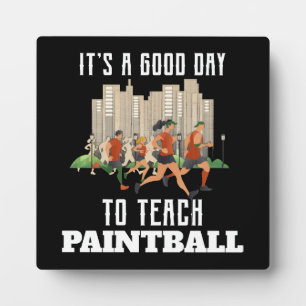 Het Is Een Goede Dag Om Paintball Te Leren Fotoplaat