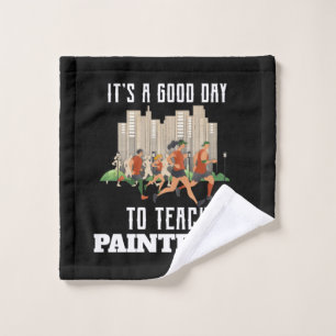 Het is een goede dag om Paintball te leren Washandje