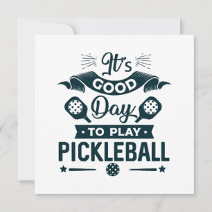 Het is een goede dag om Pickleball te spelen