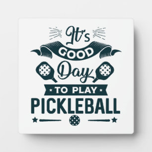 Het is een goede dag om Pickleball te spelen Fotoplaat