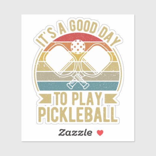 Het is een goede dag om Pickleball te spelen Sticker (Vel)