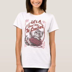 Het is een goede dag om Schattigee kitten in garen T-shirt