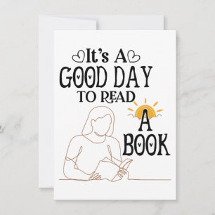 Het is een goede dag om Shirt te lezen, boekenacht Feestdagenkaart