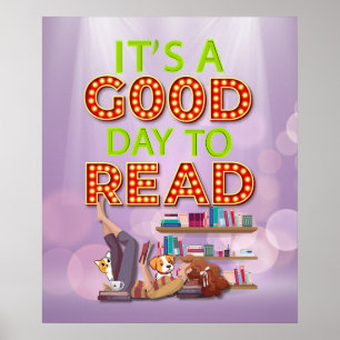 Het is een goede dag om te lezen Modern Jeugd Poster