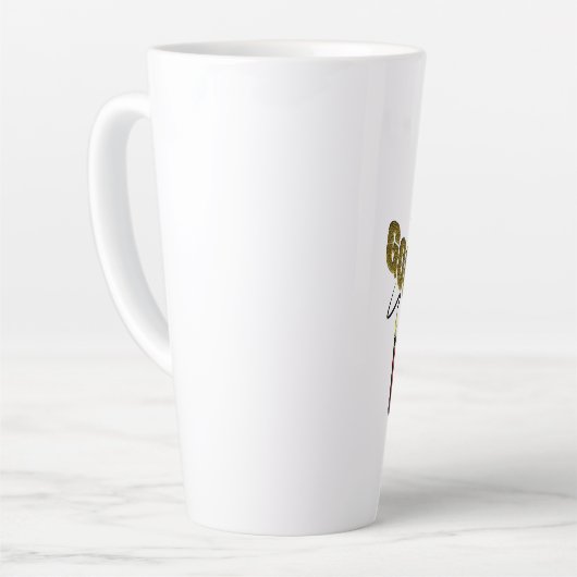 Het is een goede dag om te schrijven latte mok (Linkerhoek)