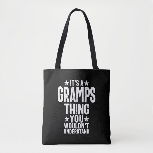 Het is een Gramps-ding | Grootvader Gift Draagtas (Voorkant)