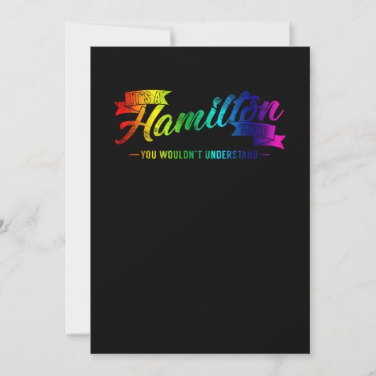 Het is een Hamilton Dding dat je niet zou begrijpe Kaart (Voorkant)
