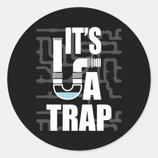 Het is een handige buisfitter voor traploodgieters ronde sticker (Voorkant)