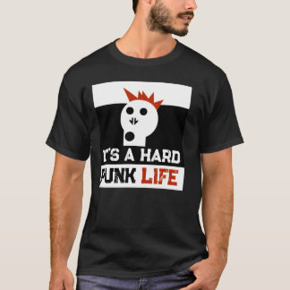 " Het is een hard punkleven " Skullnskin Graphics T-shirt