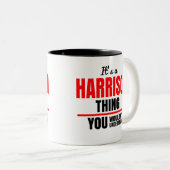 Het is een Harrison-ding dat je niet zou begrijpen Tweekleurige Koffiemok (Voorkant rechts)