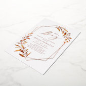 Het is een Herfst Greenery Geometric Baby shower Folie Uitnodiging (Gedraaid)