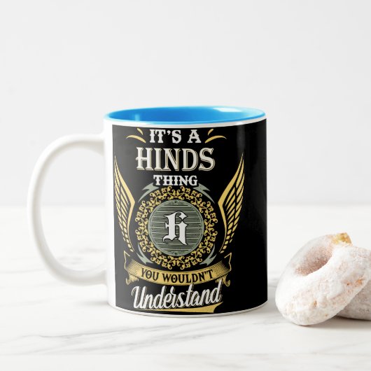 Het is een Hinds ding dat je niet kon begrijpen Tweekleurige Koffiemok (Met donut)