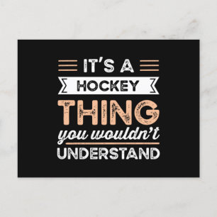 Het is een Hockey Ding Grappig sport Cadeau Briefkaart