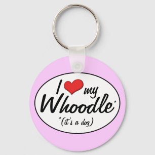 Het is een hond. Ik hou van mijn Whoodle Sleutelhanger