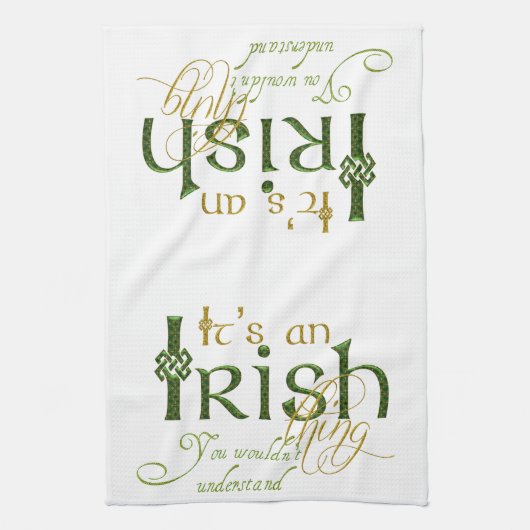 Het is een Iers ding Theedoek (Verticaal)
