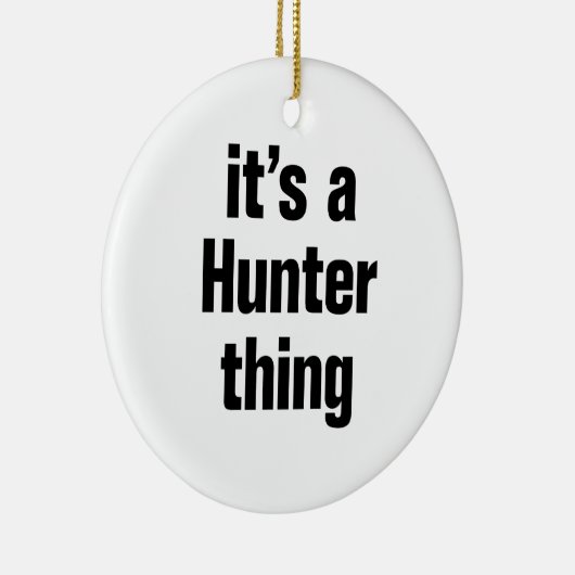 Het is een jager ding keramisch ornament (Rechts)