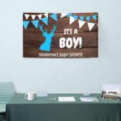 HET IS EEN JONGEN! Aangepaste rustieke Buck Herten Spandoek (Beurs)