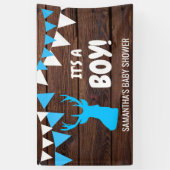 HET IS EEN JONGEN! Aangepaste rustieke Buck Herten Spandoek (Verticaal)