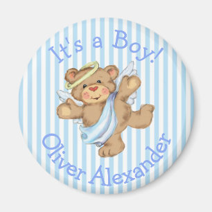 Het is een jongen Aangepaste teddybeer engel Magneet