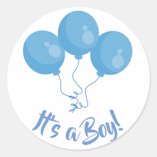 Het is een Jongen Aankondiging Geslacht Ronde Sticker