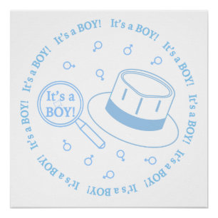 Het is een jongen!-aankondiging perfect poster