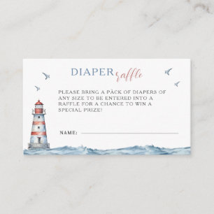 Het is een jongen Aquarel Zeemeisjes Luier Raffle Informatiekaartje