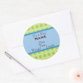 "Het is een jongen" Baby Boy Aankondiging Ronde Sticker (Envelop)